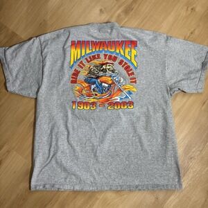 Milwaukee Motorcycle T-Shirt Ride It Like You Stole It XL Vintage Riding